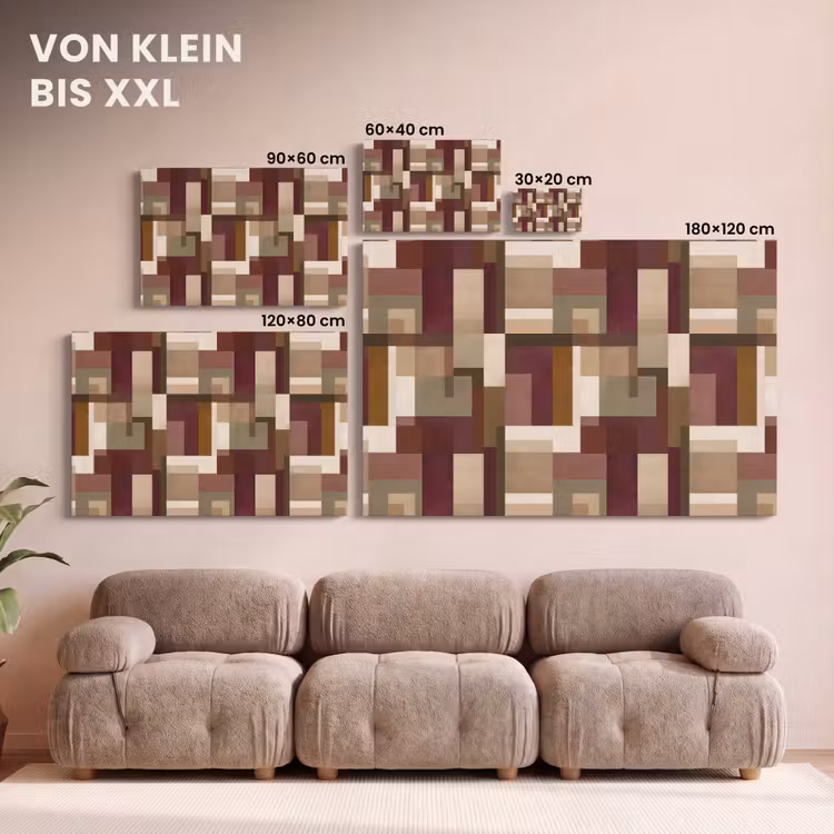 Modern - Geometrie - Kleurrijk canvas 2cm klein 34 -Xsfeer8_DE