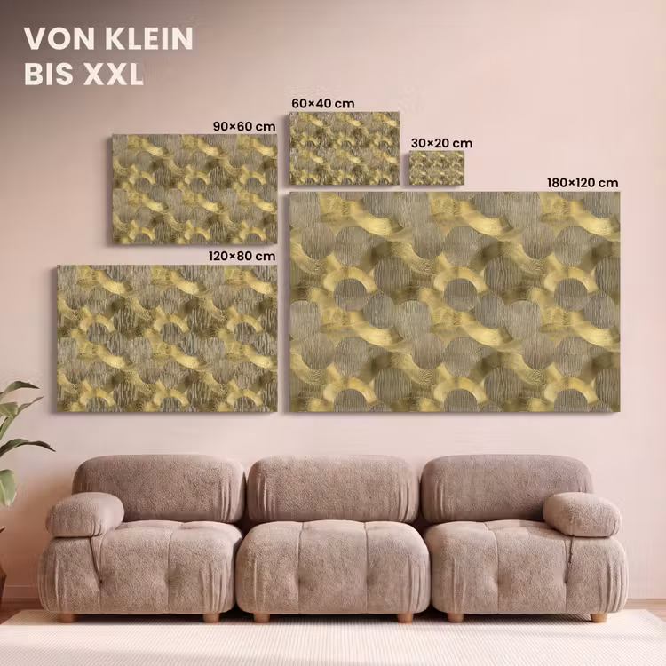 Modern - Geometrisch - Goud canvas 2cm klein 34 -Xsfeer8_DE