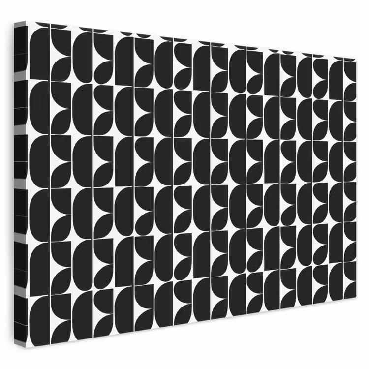 Modern - Geometrisch - Zwart canvas 2cm klein 34 -3d