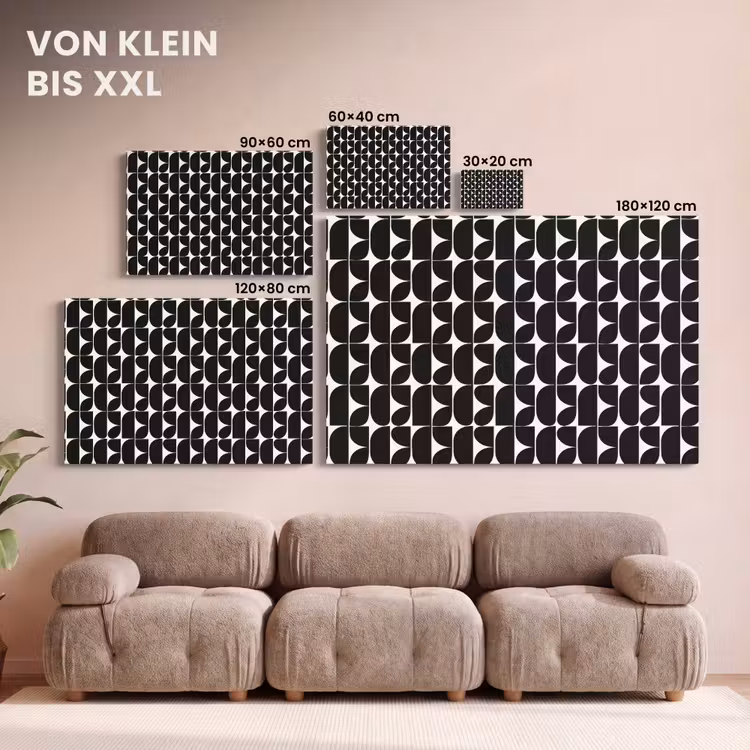 Modern - Geometrisch - Zwart canvas 2cm klein 34 -Xsfeer8_DE