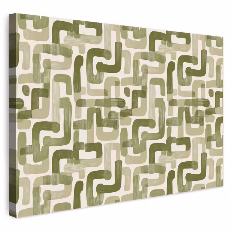 Modern - Grafisch - Groen canvas 2cm klein 34 -3d