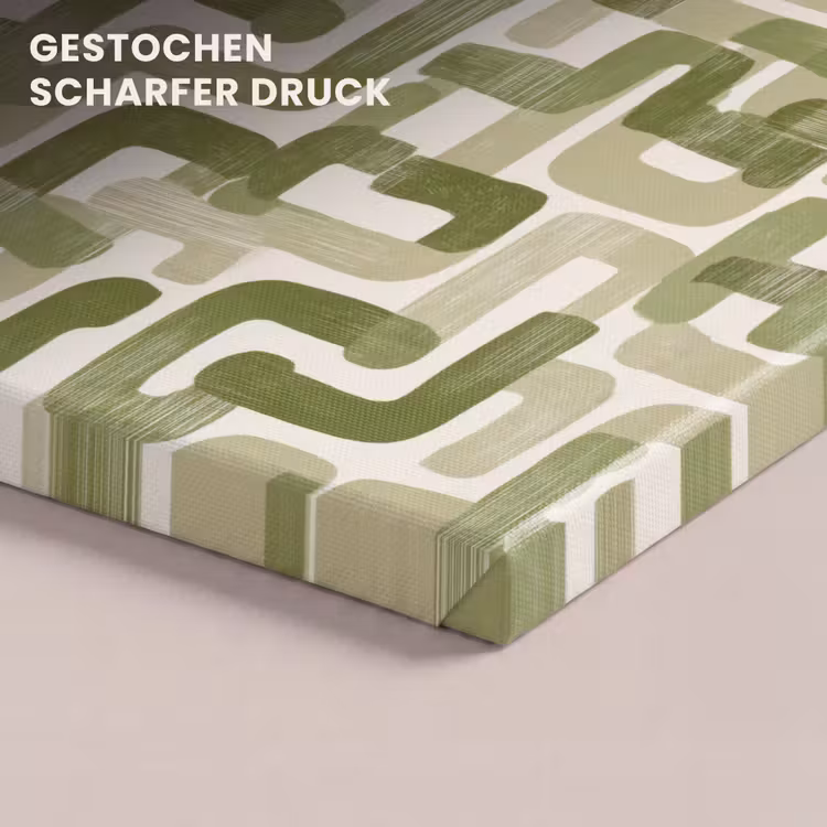 Modern - Grafisch - Groen canvas 2cm klein 34 -closeup_print_DE