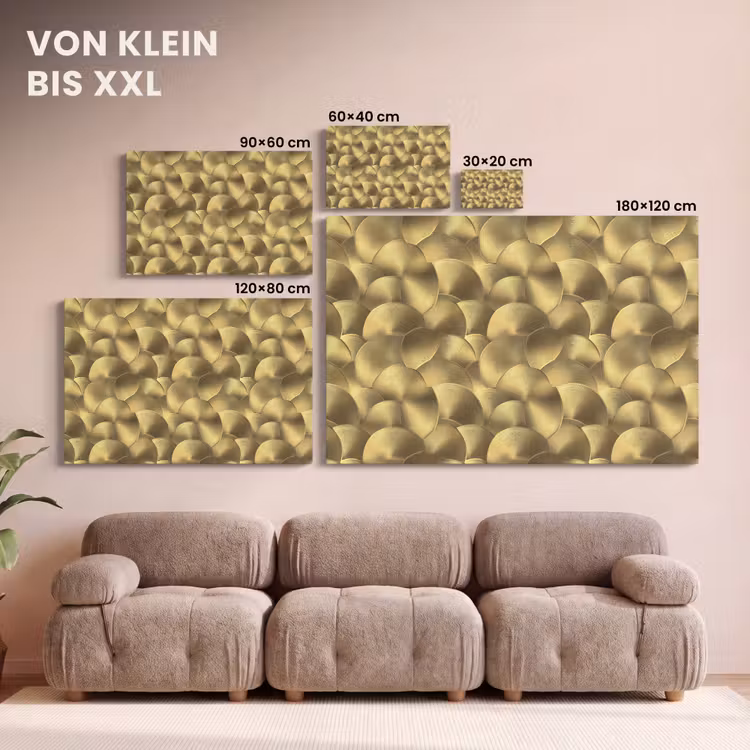 Modern - Cirkel - Goud canvas 2cm klein 34 -Xsfeer8_DE