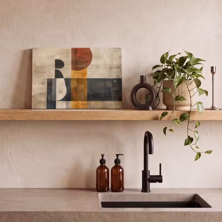 Modern - Kunst - Beige - Industrieel canvas 2cm klein -closeup_print_DE