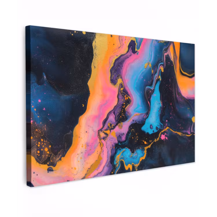 Modern - Marmer - Oranje canvas 2cm klein -z3d