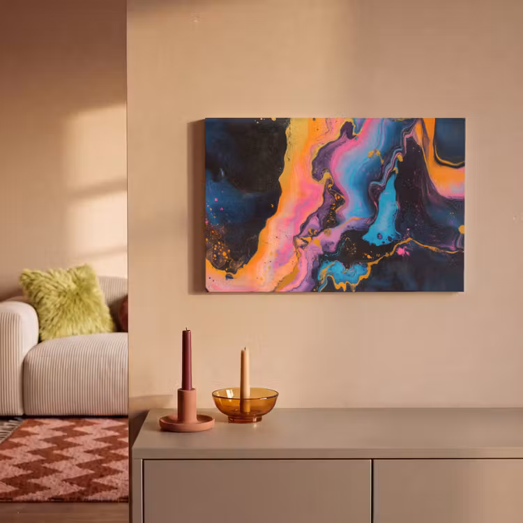 Modern - Marmer - Oranje canvas 2cm klein -sfeer1