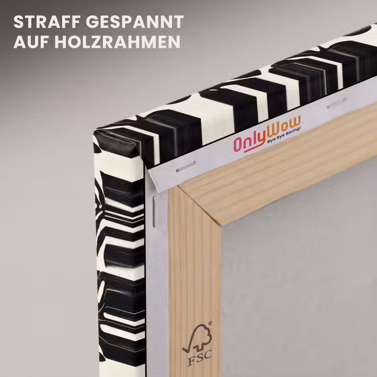 Modern - Monstera - Zwart canvas 2cm klein 34 -uniquesellingpoint_afwerking-onlywow_DE