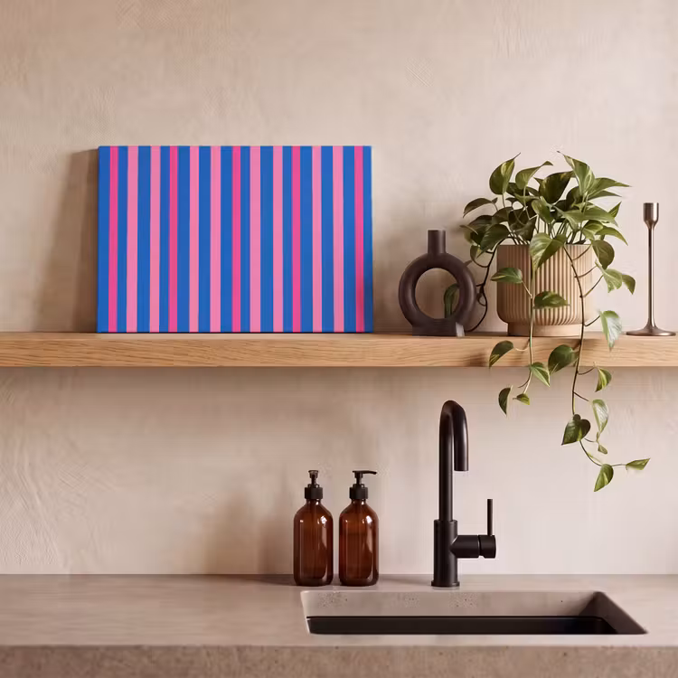 Modern - Optisch - Roze canvas 2cm klein 34 -sfeer3