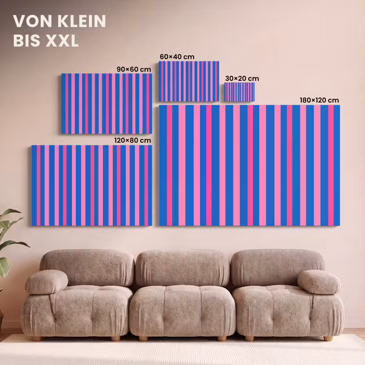 Modern - Optisch - Roze canvas 2cm klein 34 -Xsfeer8_DE