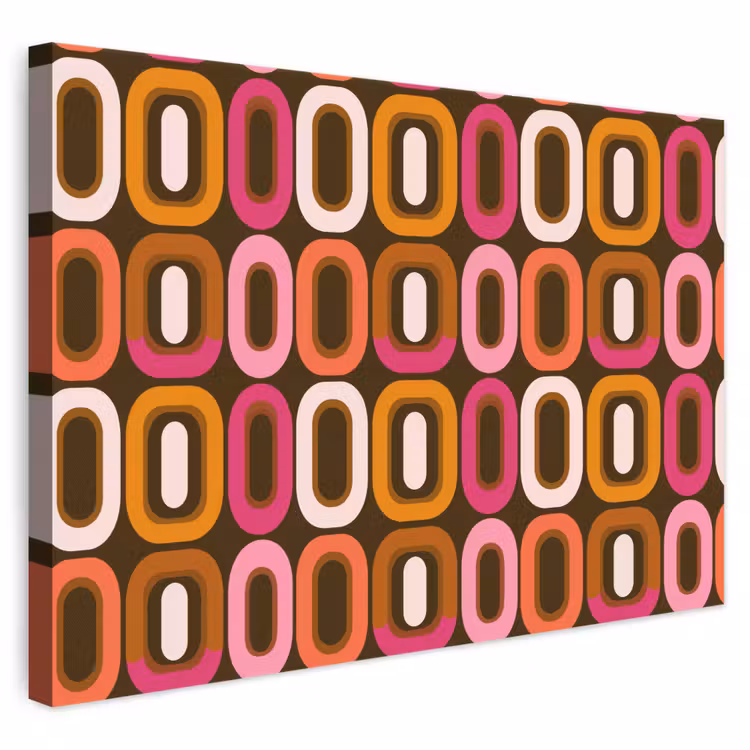 Modern - Retro - Kleurrijk canvas 2cm klein 34 -3d