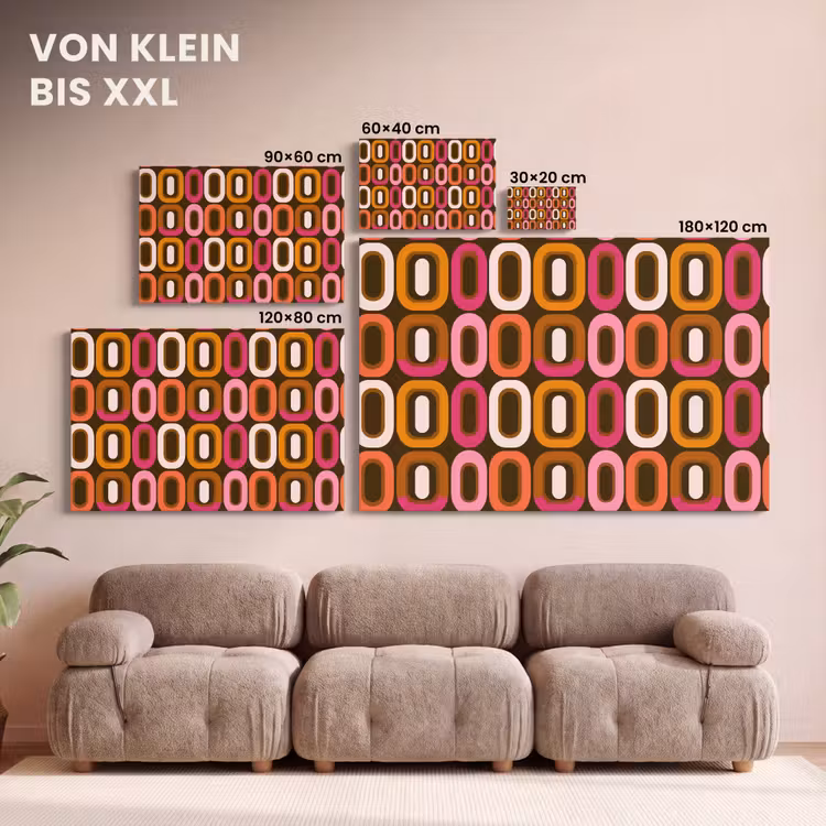 Modern - Retro - Kleurrijk canvas 2cm klein 34 -Xsfeer8_DE