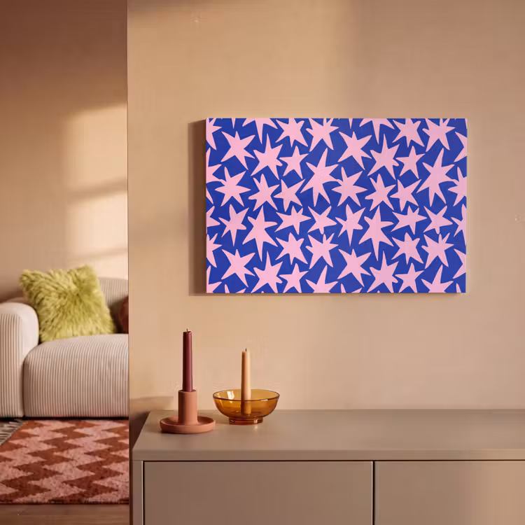 Modern - Sterren - Blauw canvas 2cm klein 34 -sfeer1