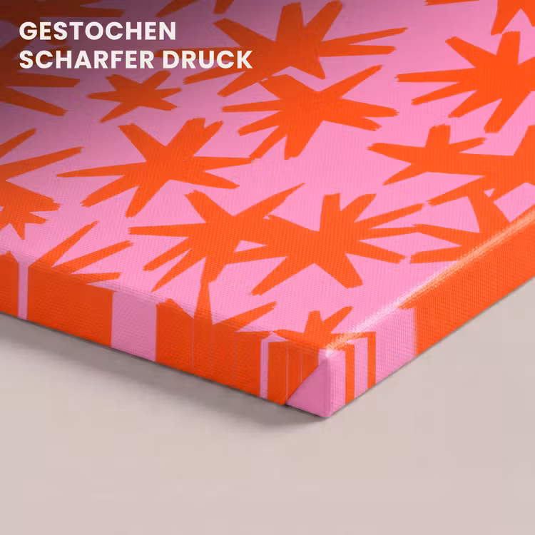 Modern - Sterren - Roze canvas 2cm klein 34 -closeup_print_DE