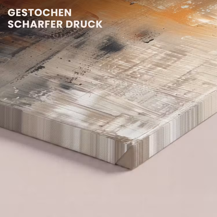 Moderne kunst - Abstract - Goud - Grijs canvas 2cm klein -closeup_print_DE