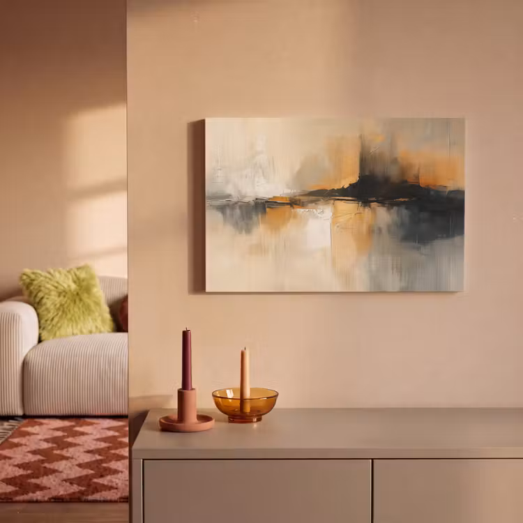 Moderne kunst - Abstract - Zwart canvas 2cm klein -sfeer1