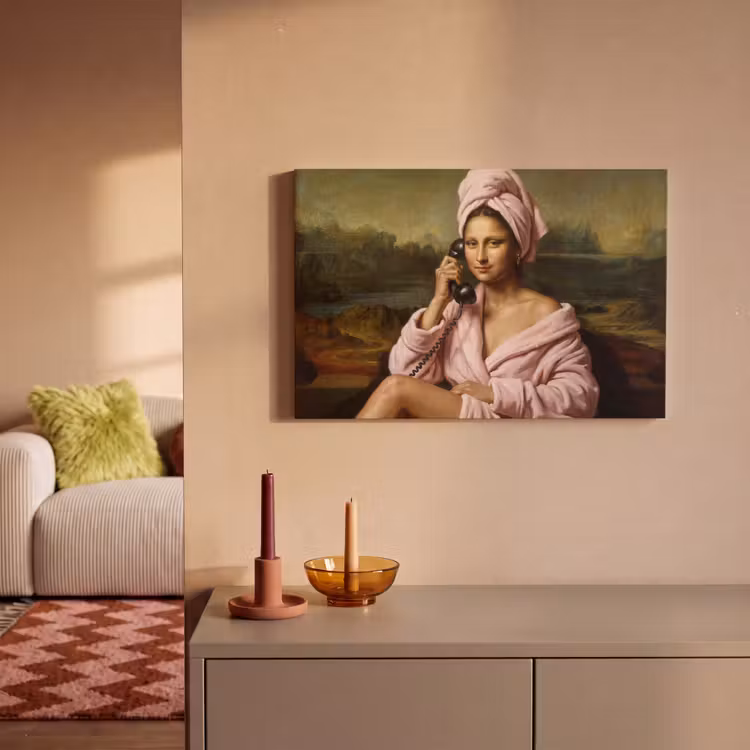 Mona - Klassiek - Roze canvas 2cm klein -sfeer1