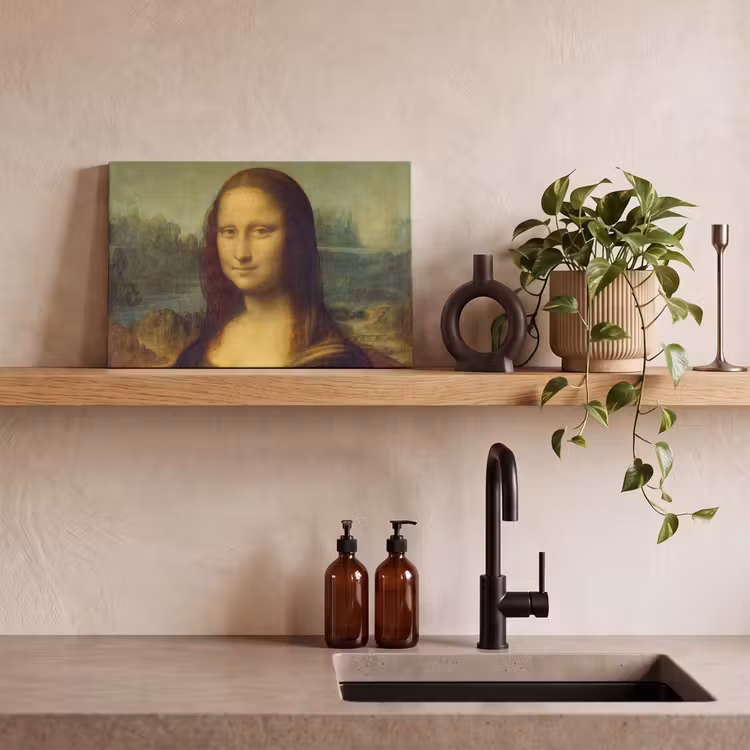 Mona Lisa - Leonardo da Vinci canvas 2cm klein -sfeer6