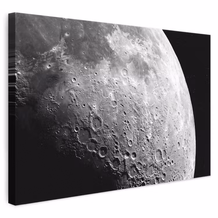 Leinwandbild - Mond – Krater – Weltraum - Maan - Kraters - Ruimte canvas 2cm klein