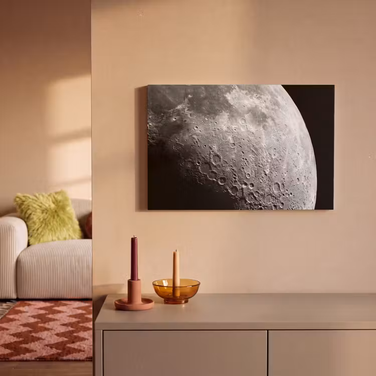 Leinwandbild - Mond – Krater – Weltraum - Maan - Kraters - Ruimte canvas 2cm klein