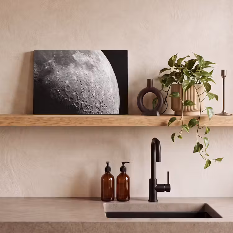 Leinwandbild - Mond – Krater – Weltraum - Maan - Kraters - Ruimte canvas 2cm klein