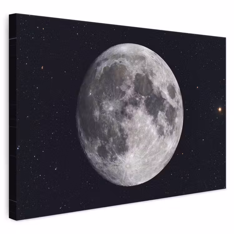 Leinwandbild - Mond – Sterne – Weltraum - Maan - Sterren - Ruimte canvas 2cm klein