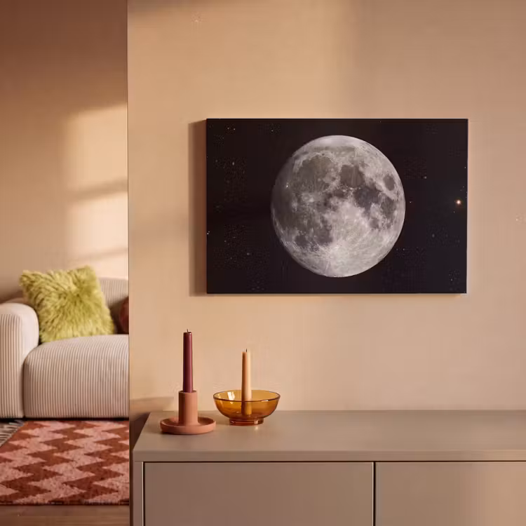 Leinwandbild - Mond – Sterne – Weltraum - Maan - Sterren - Ruimte canvas 2cm klein