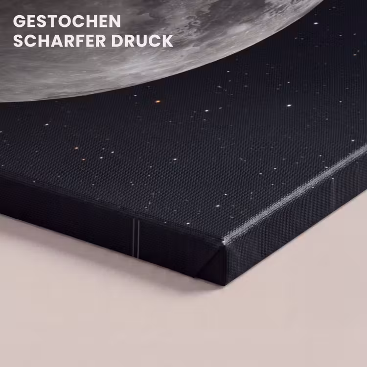 Leinwandbild - Mond – Sterne – Weltraum - Maan - Sterren - Ruimte canvas 2cm klein