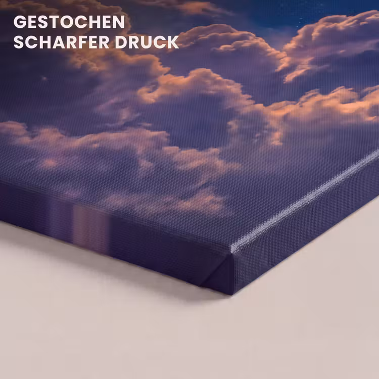 Maan - Wolken - Nacht - Oranje canvas 2cm klein -closeup_print_DE