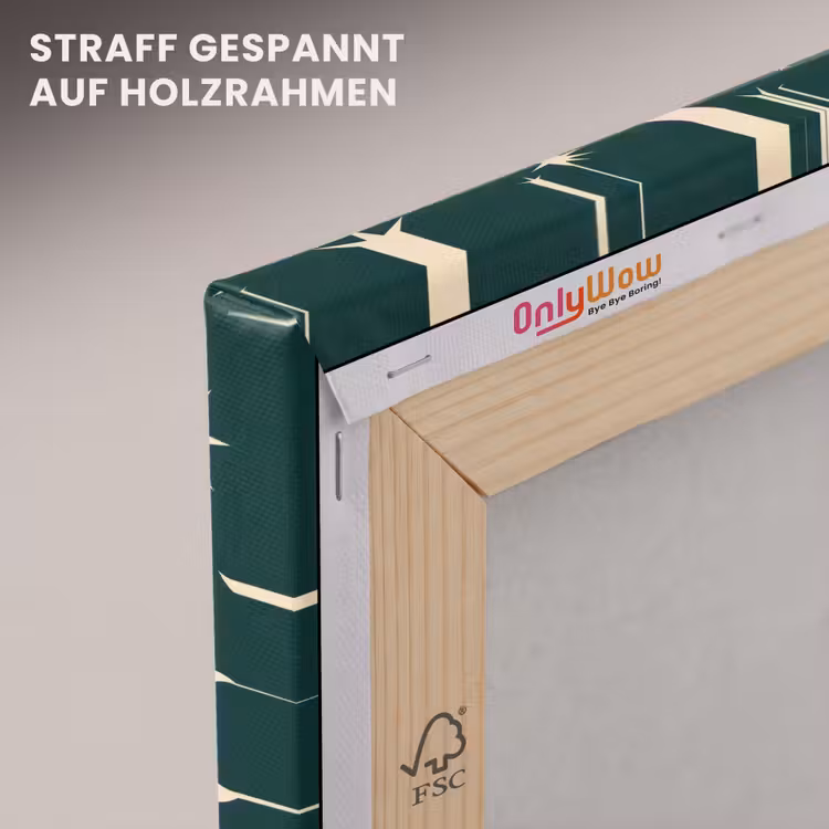 Manen - Sterren - Groen canvas 2cm klein 34 -uniquesellingpoint_afwerking-onlywow_DE