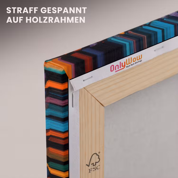 Mozaïek - Kleurrijk - Boom - Takken canvas 2cm klein -uniquesellingpoint_afwerking-onlywow_DE
