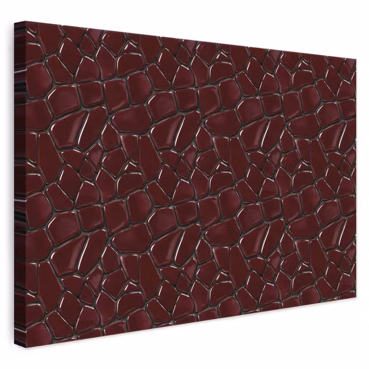 Mozaïek - Tegel - Bordeauxrood canvas 2cm klein 34 -3d