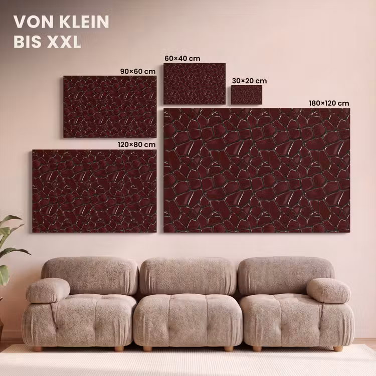 Mozaïek - Tegel - Bordeauxrood canvas 2cm klein 34 -Xsfeer8_DE
