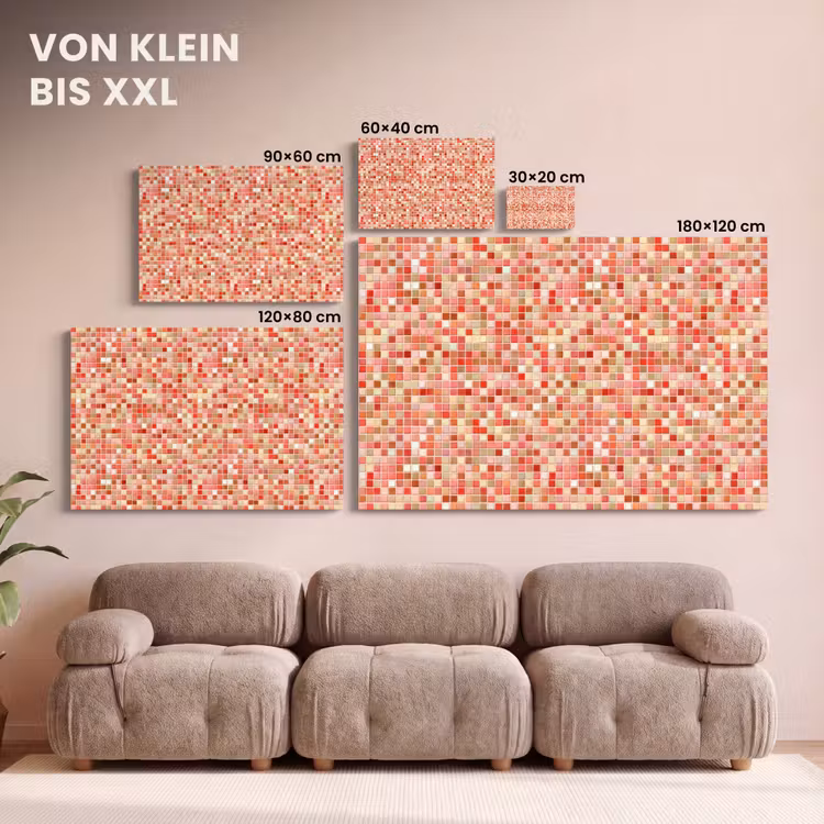 Mozaïek - Tegel - Patroon - Kleurrijk canvas 2cm klein 34 -Xsfeer8_DE
