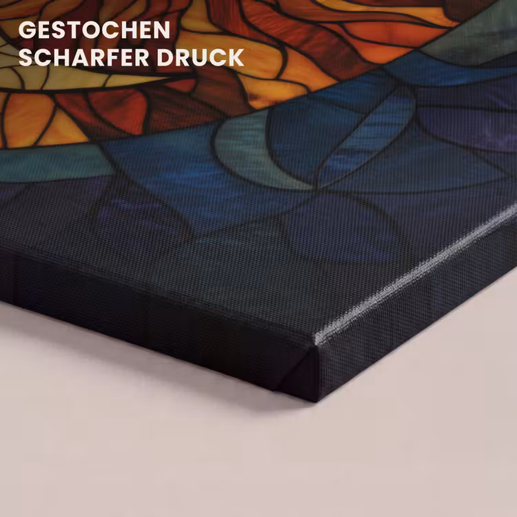 Mozaïek - Glas - Maan - Donkerblauw canvas 2cm klein -uniquesellingpoint_afwerking-onlywow_DE