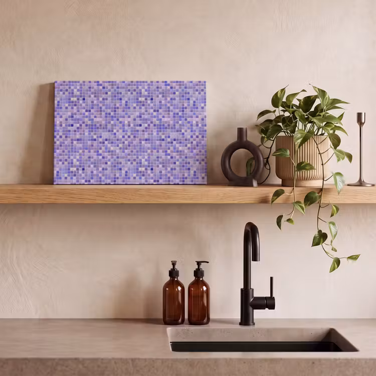 Mozaïek - Tegels - Lila - Amethist canvas 2cm klein 34 -sfeer3