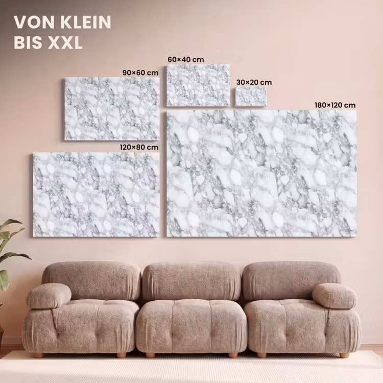 Mozaïek - Marmer - Wit - Onregelmatig canvas 2cm klein 34 -Xsfeer8_DE