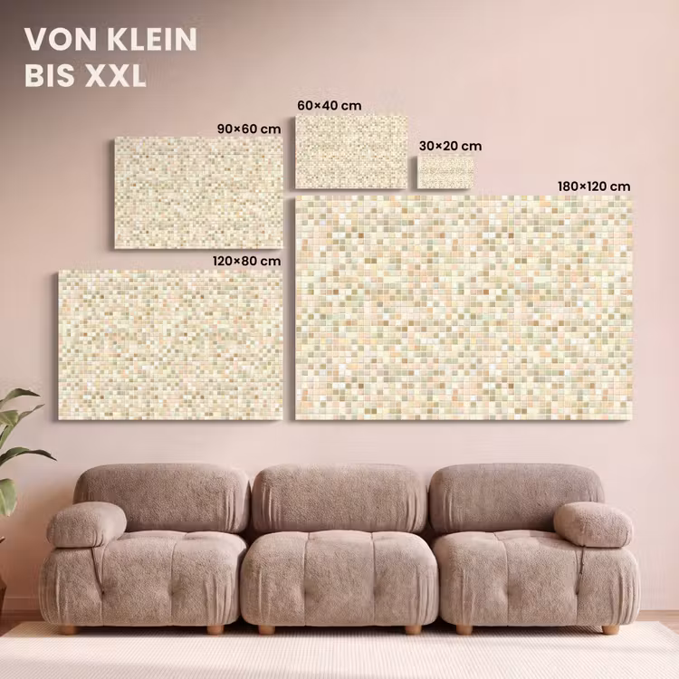 Mozaïek - Patroon - Beige canvas 2cm klein 34 -Xsfeer8_DE