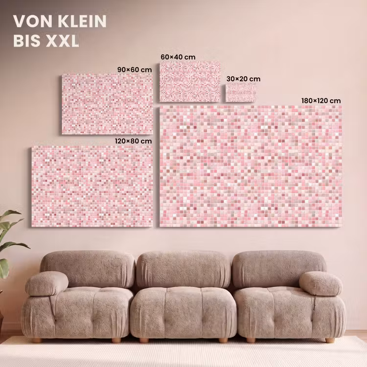 Mozaïek - Patroon - Roze canvas 2cm klein 34 -Xsfeer8_DE