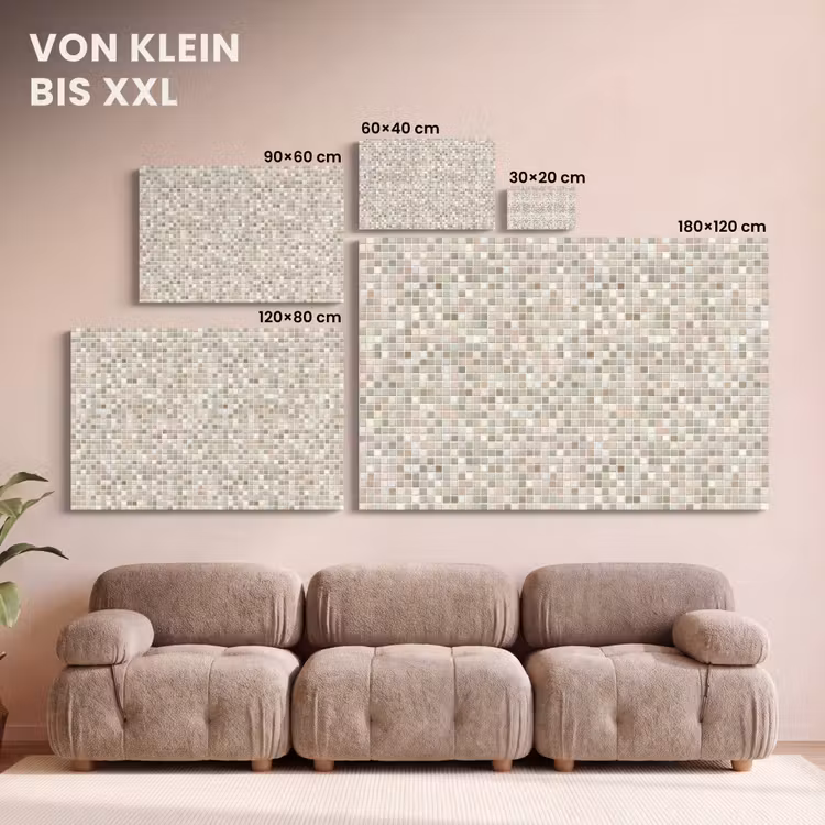 Mozaïek - Patroon- Taupe canvas 2cm klein 34 -Xsfeer8_DE