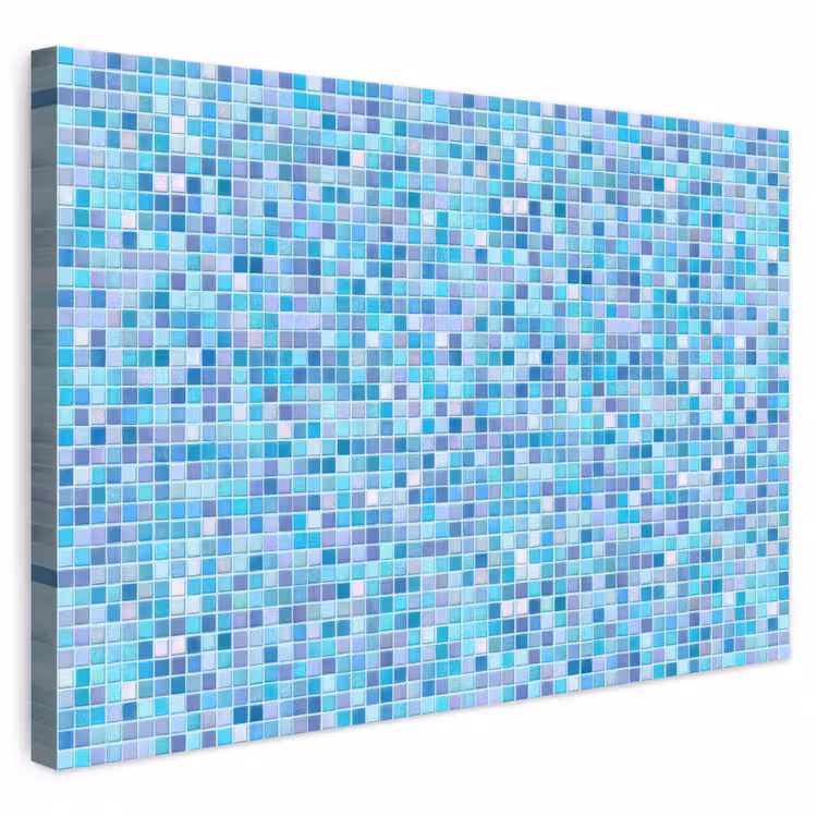 Mozaïek - Patroon - Turquoise canvas 2cm klein 34 -3d