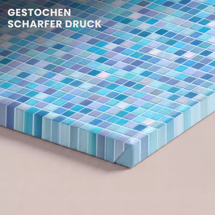 Mozaïek - Patroon - Turquoise canvas 2cm klein 34 -closeup_print_DE