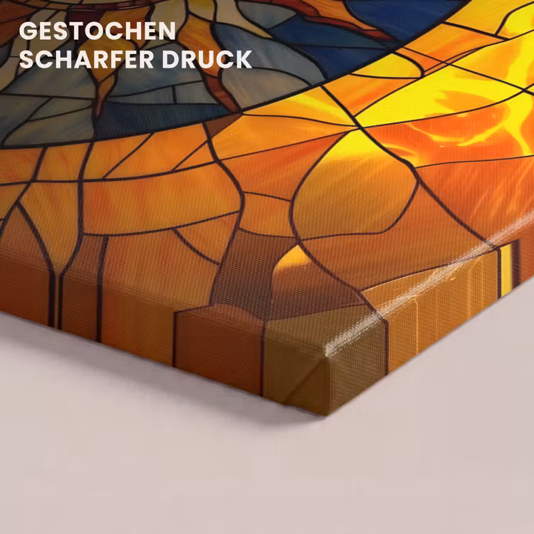 Mozaïek - Zon - Geel - Cirkel canvas 2cm klein -uniquesellingpoint_afwerking-onlywow_DE