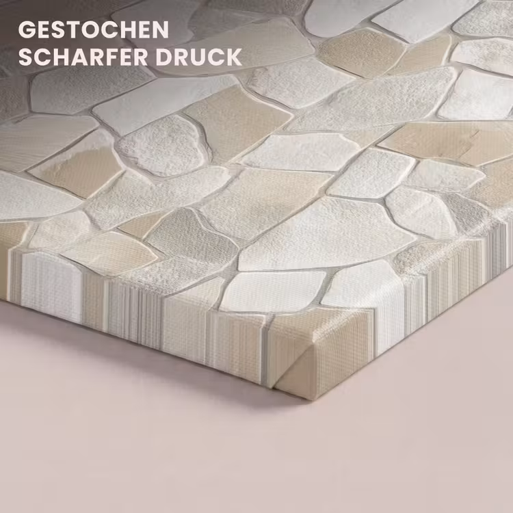 Mozaïek - Stenen - Beige canvas 2cm klein 34 -closeup_print_DE