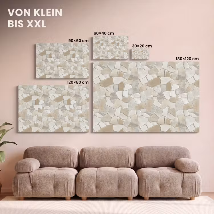 Mozaïek - Stenen - Beige canvas 2cm klein 34 -Xsfeer8_DE