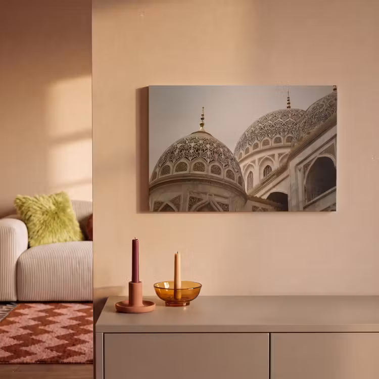 Mozaïekkoepels - Gouden spitsen - Islamitisch canvas 2cm klein -sfeer1