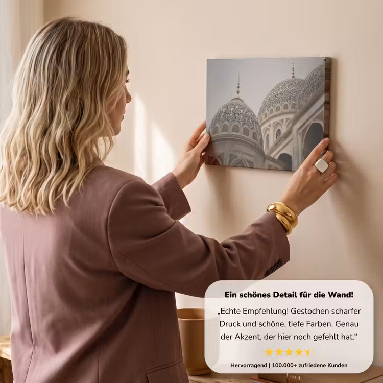 Mozaïekkoepels - Gouden spitsen - Islamitisch canvas 2cm klein -Xsfeer7_DE