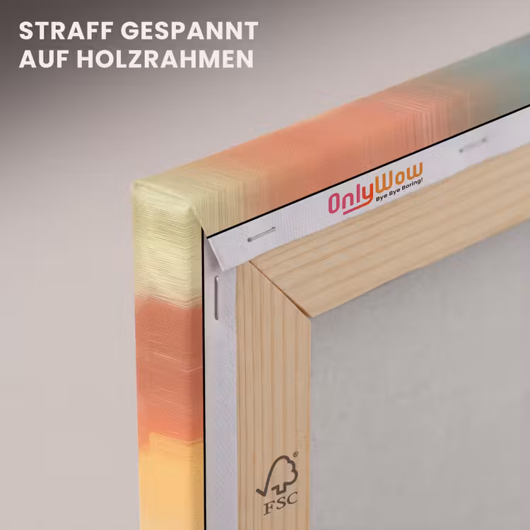Moskee - Kleurrijke wolken - Arabisch - Ramadan - Islamitische canvas 2cm klein -uniquesellingpoint_afwerking-onlywow_DE