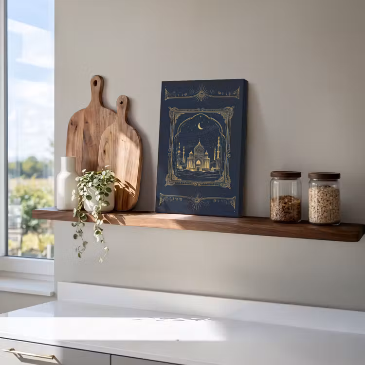 Moskee - Islam - Goud - Ramadan - Islamitische canvas 2cm klein -closeup_print_DE