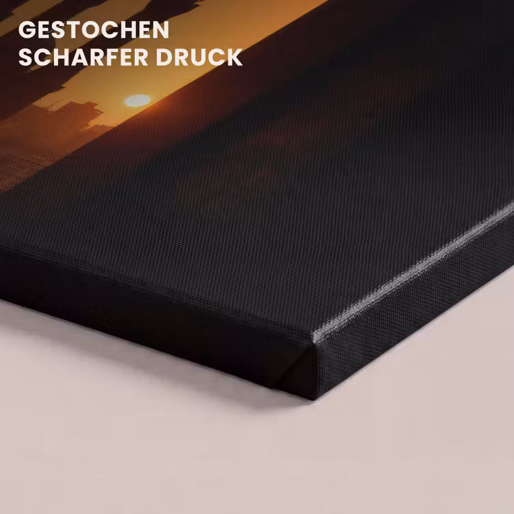 Moskee - Oranje lucht - Islamitisch canvas 2cm klein -uniquesellingpoint_afwerking-onlywow_DE
