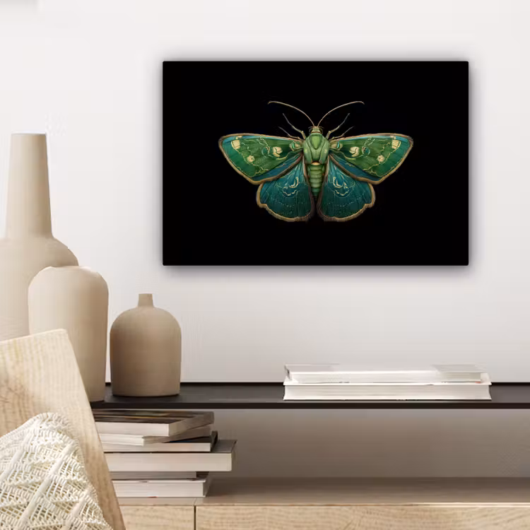 Mot - Levendig - Groen canvas 2cm klein -closeup_print_DE